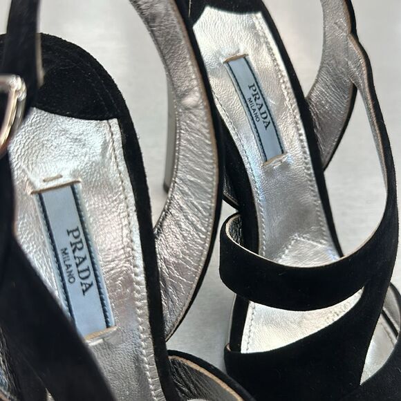 Prada Sandal Heel Black Size 10 - Picture 8 of 10